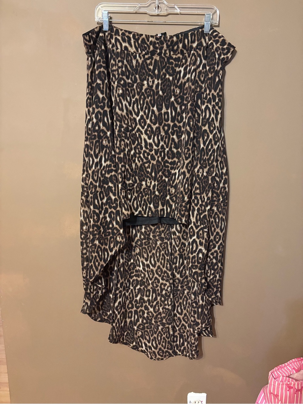 torrid Leopard-Print Asymmetrical High-Low Skirt in Brown and Black